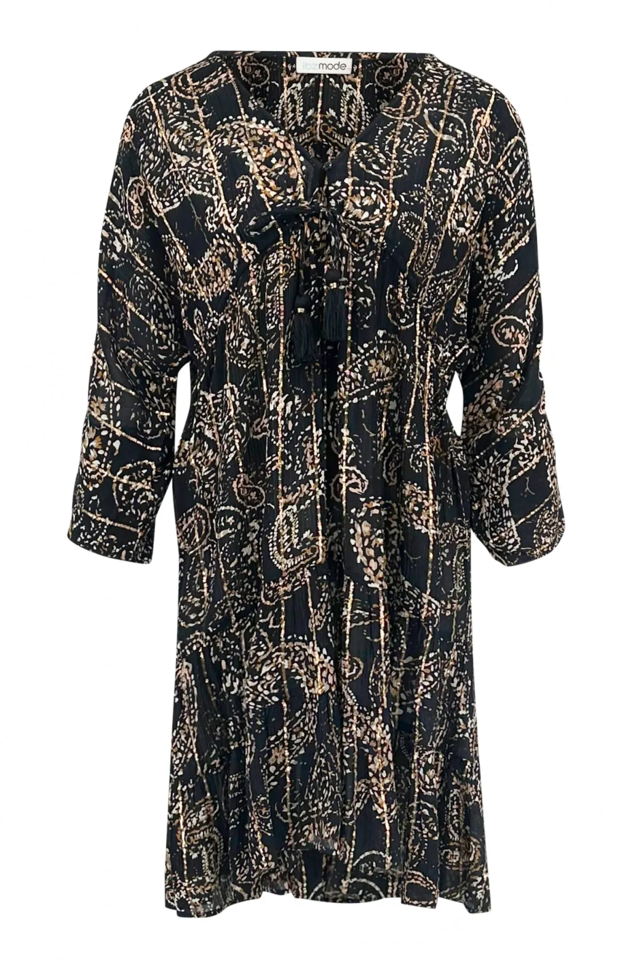 Short Dress Mio Paisley Black