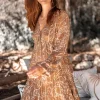 Short Dress Mio Paisley Taupe