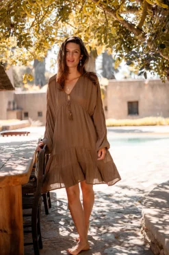 Short Dress Mio Taupe