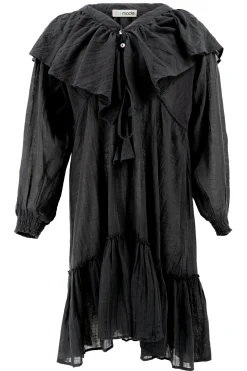 Short Dress Ruffle Sparkle Black