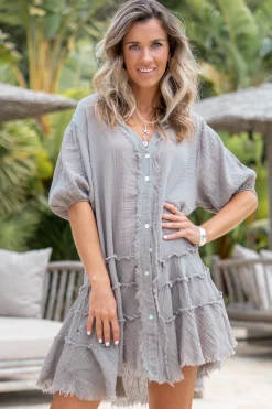Short Dress Tejano Taupe