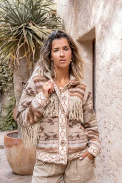 Short Fringe Jacket Nomad Natural