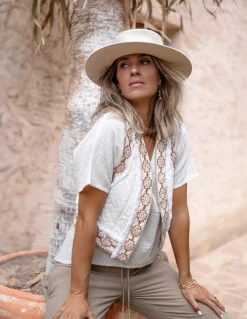 Short Gilet Nomad Ecru