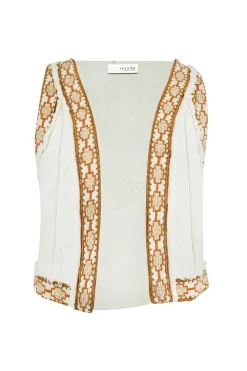 Short Gilet Nomad Ecru