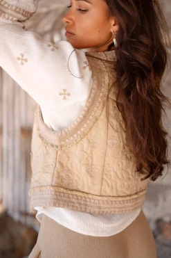 Short Gilet Sonrisa Taupe