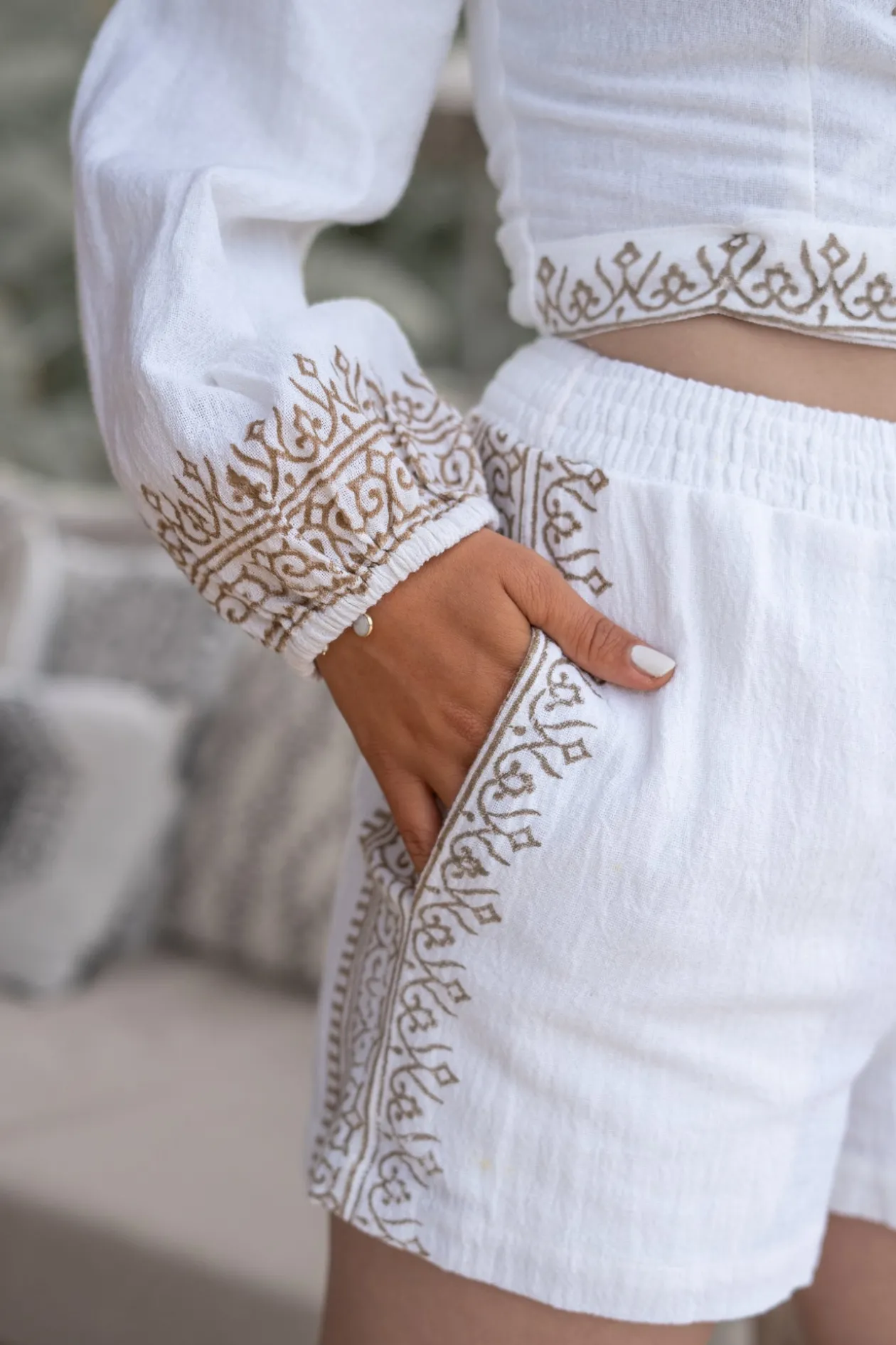 Short Pants Nina Scorva White