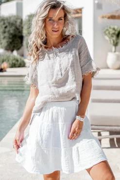 Short Skirt Lin White