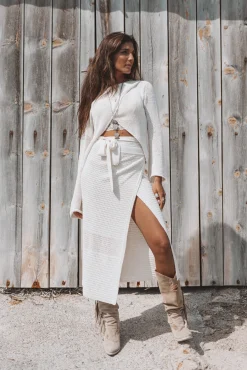 Sif Wrap Skirt Off White
