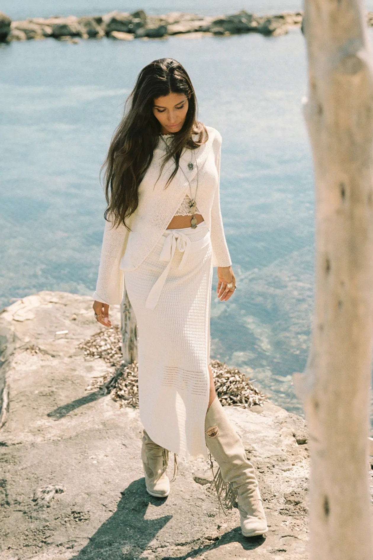 Sif Wrap Skirt Off White