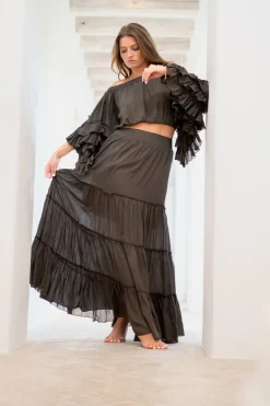 Skirt Lucia Boho Dark Taupe