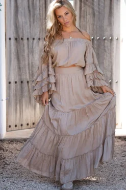 Skirt Lucia Boho Taupe