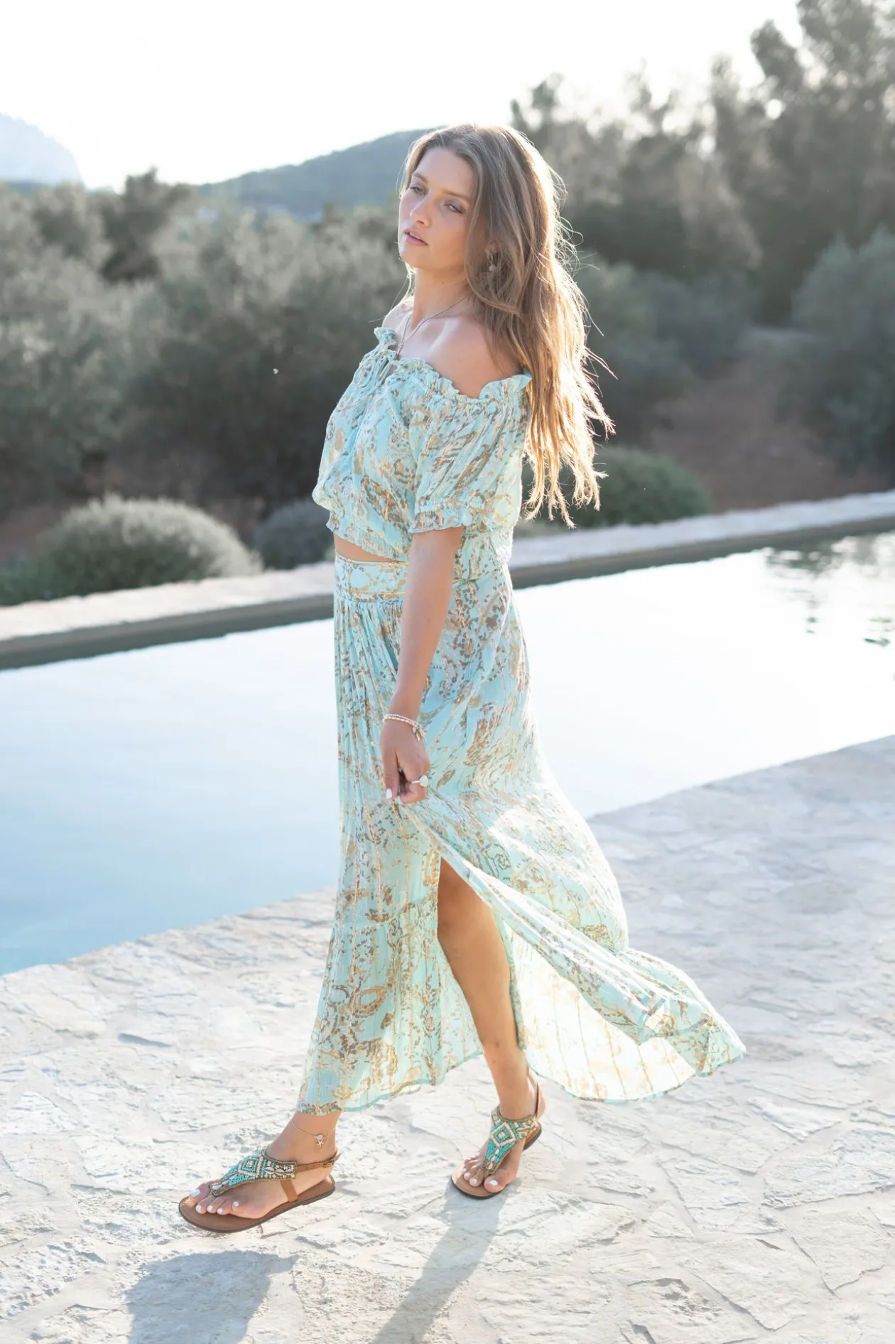 Skirt Santi Paisley Mint