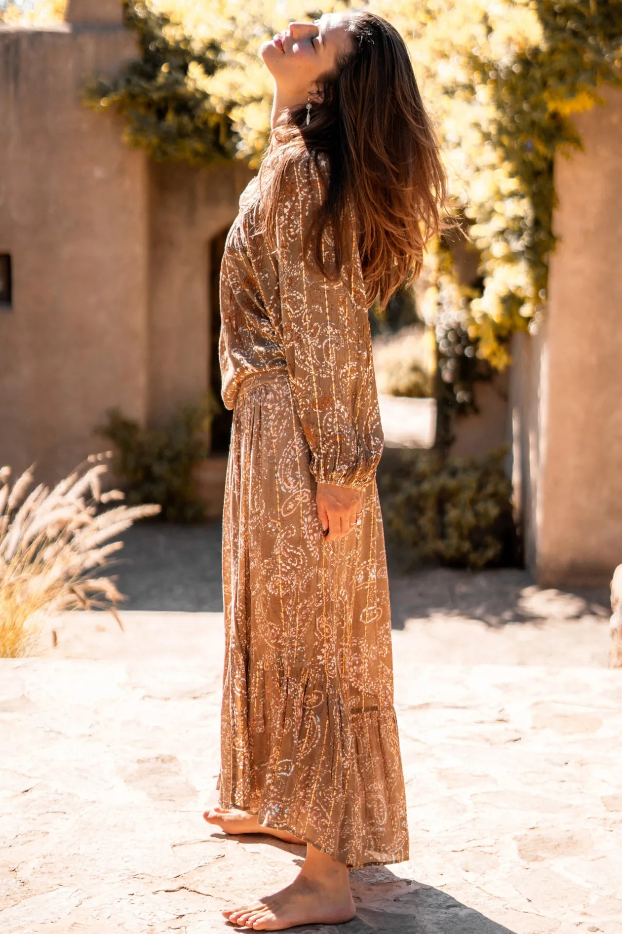 Skirt Santi Paisley Taupe