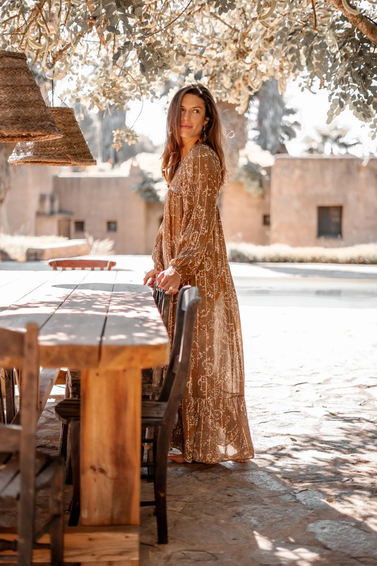 Skirt Santi Paisley Taupe
