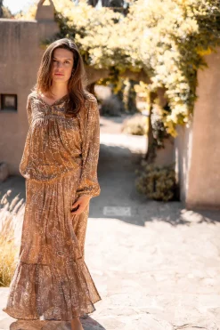 Skirt Santi Paisley Taupe