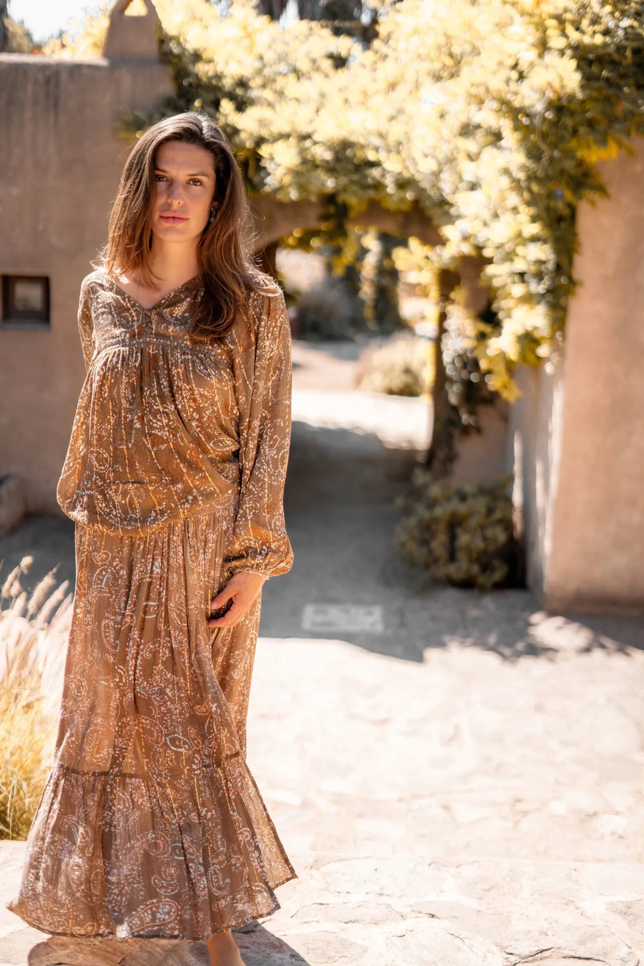 Skirt Santi Paisley Taupe