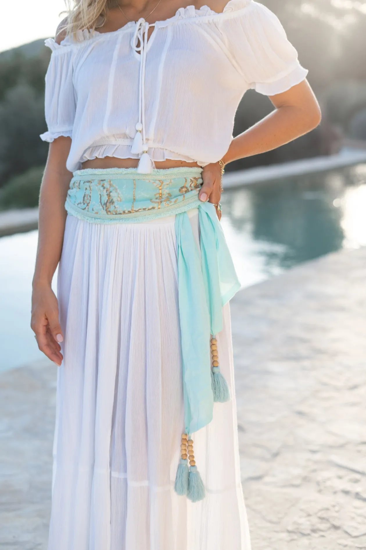 Skirt Santi Paisley White