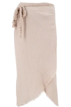 Skirt Wide Linen Powder