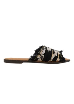 Slipper Inessa Baroque Black Print