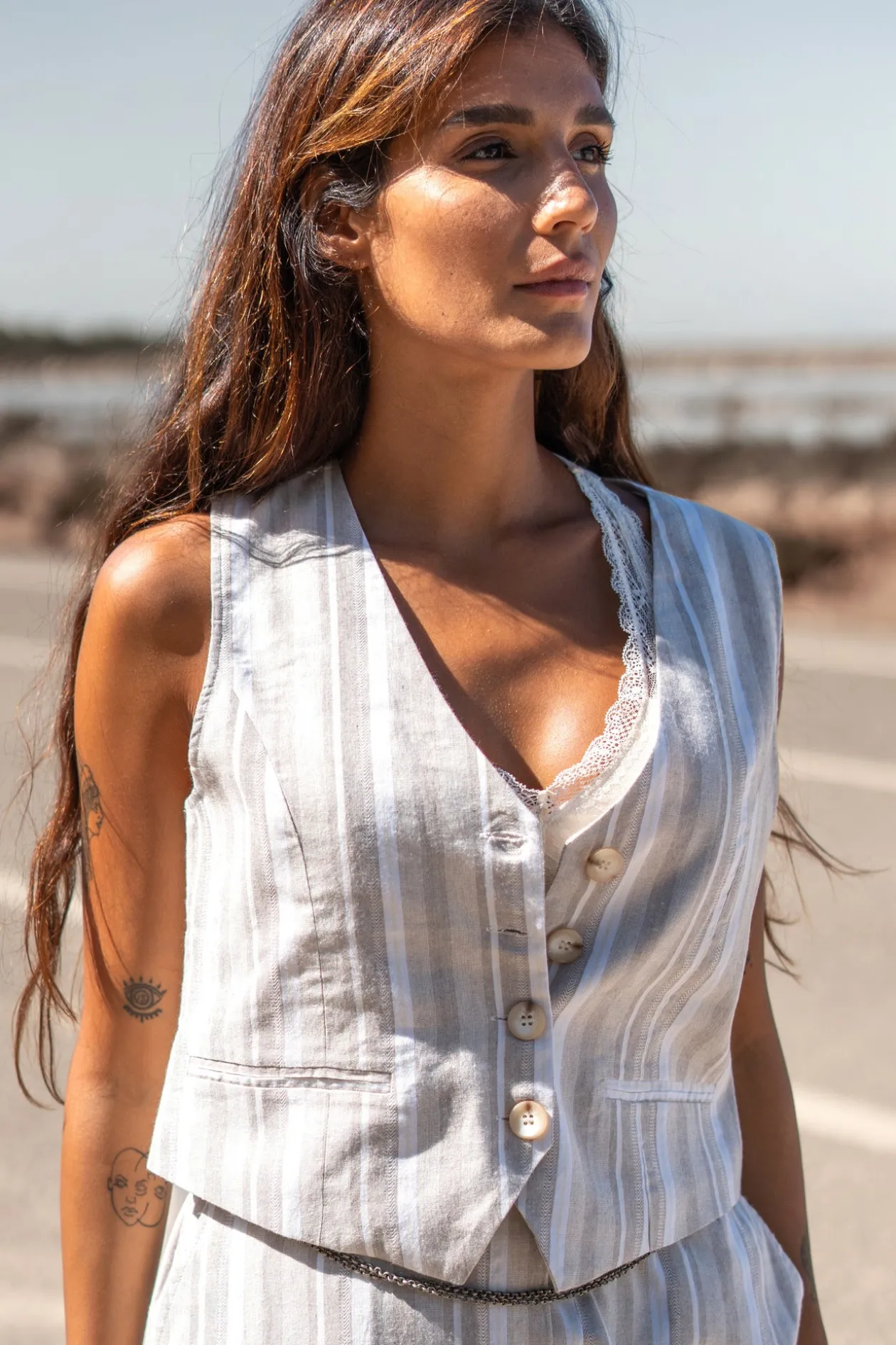 Sophia stripe gilet Stripe