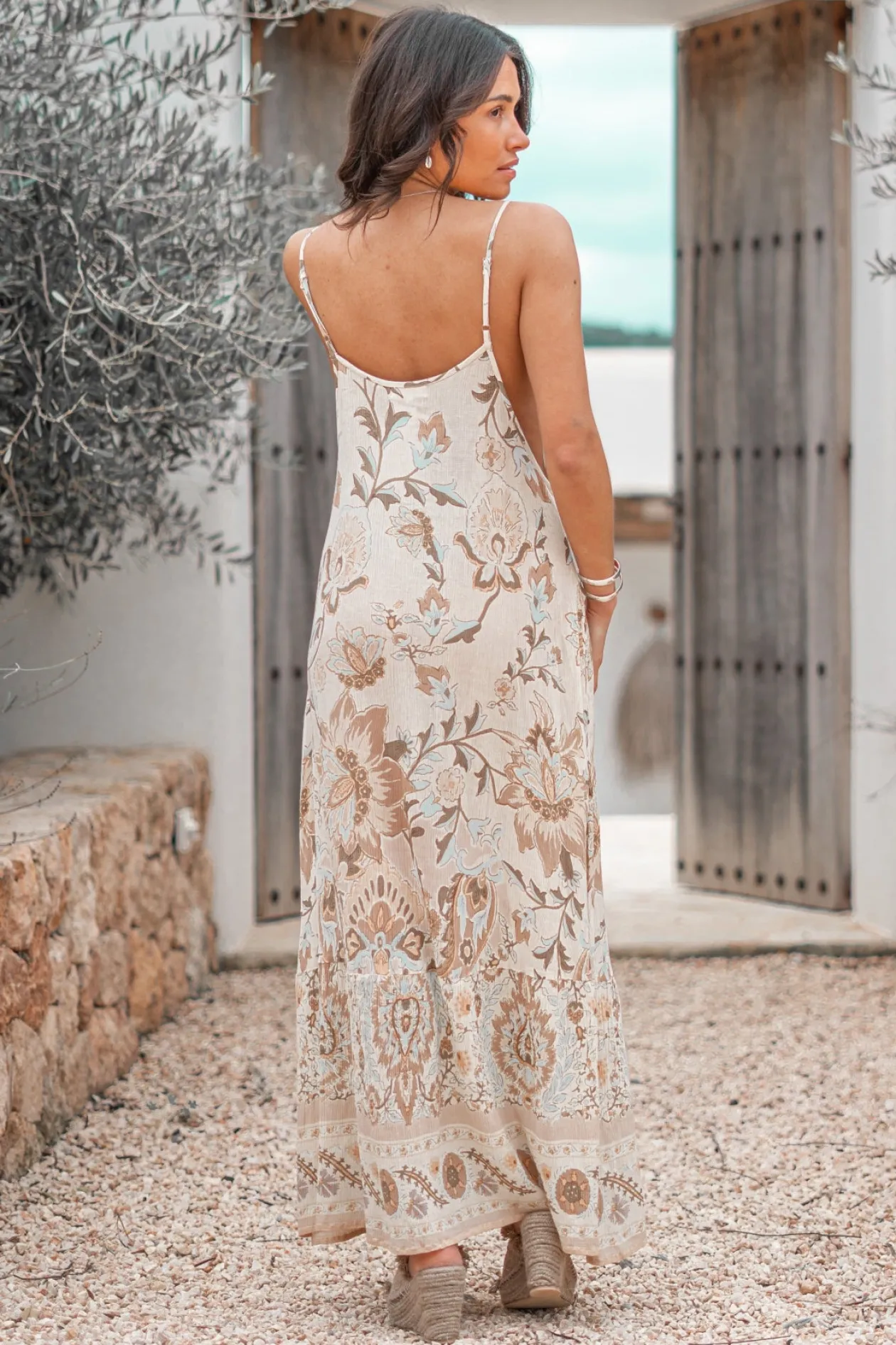 Strap Dress Chalina Flower Natural