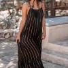 Strap Dress Gigi Stripe Black