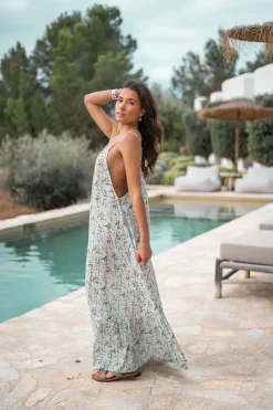 Strap Dress Madia Flower Mint