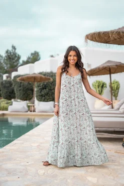 Strap Dress Madia Flower Mint