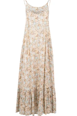 Strap Dress Madia Flower Sand