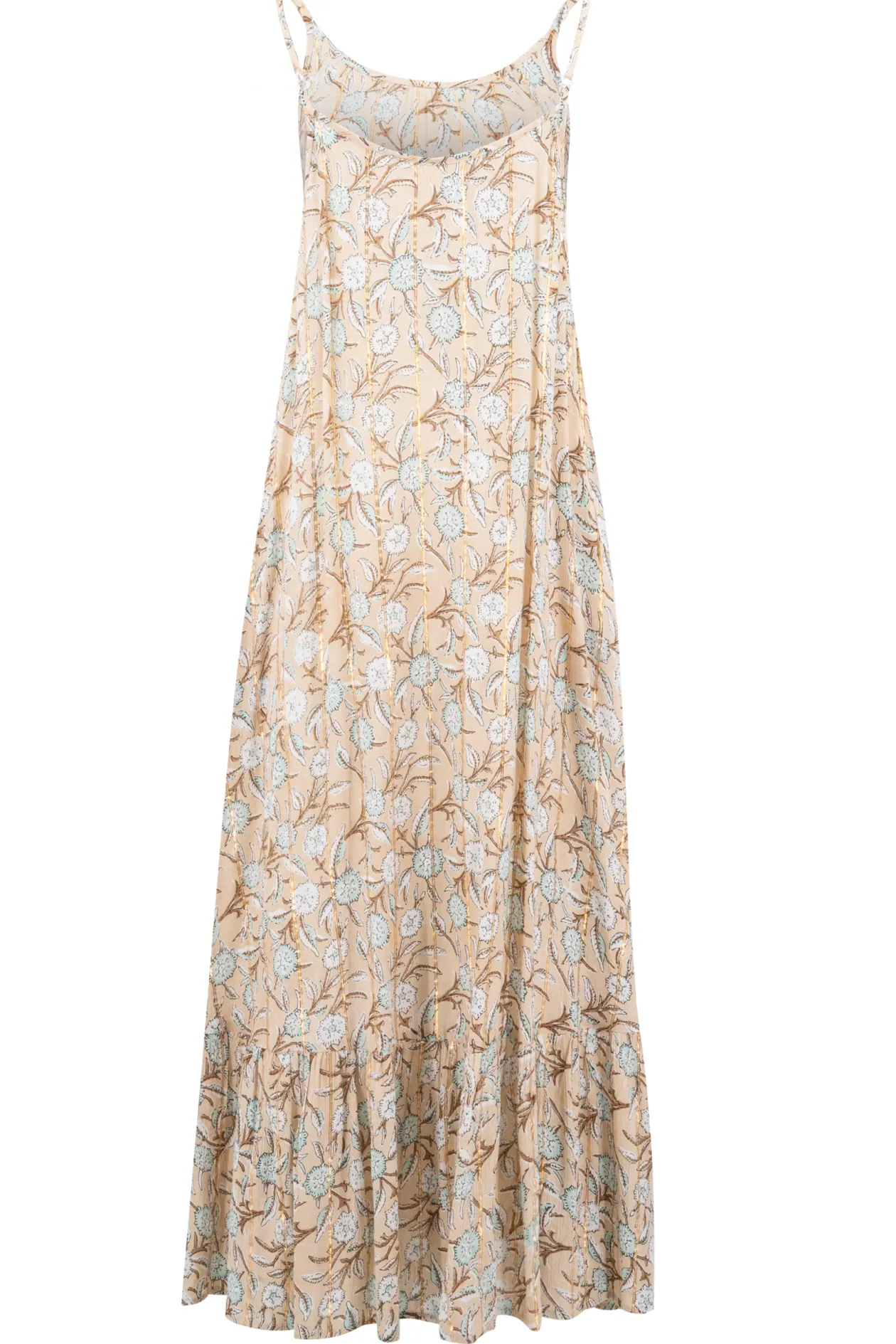 Strap Dress Madia Flower Sand