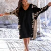 Sweater Dress Chavela Black Tie Dye