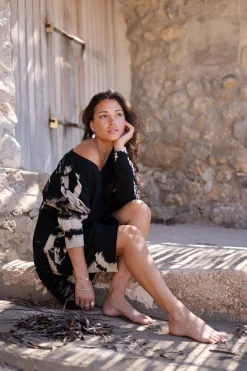 Sweater Dress Chavela Black Tie Dye