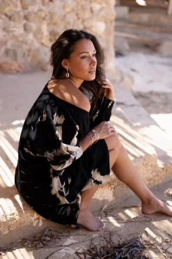 Sweater Dress Chavela Black Tie Dye