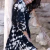 Sweater Dress Coleta Black Tie Dye