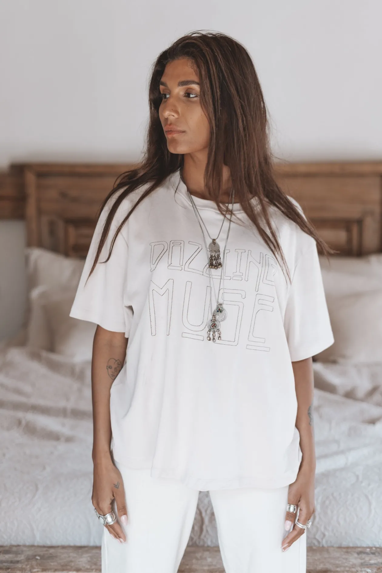 The Muse Artwork T-Shirt Light Beige