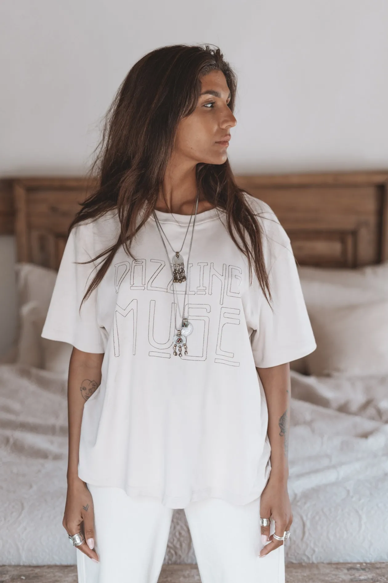 The Muse Artwork T-Shirt Light Beige