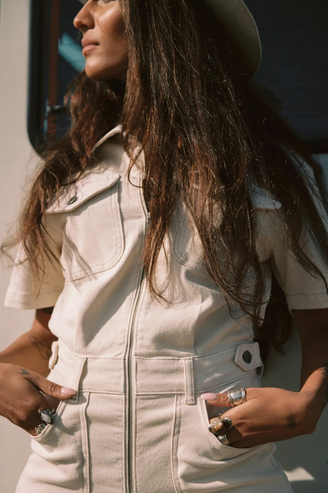The Muse Jumpsuit Light Beige