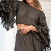 Top Flair Boho Dark Taupe