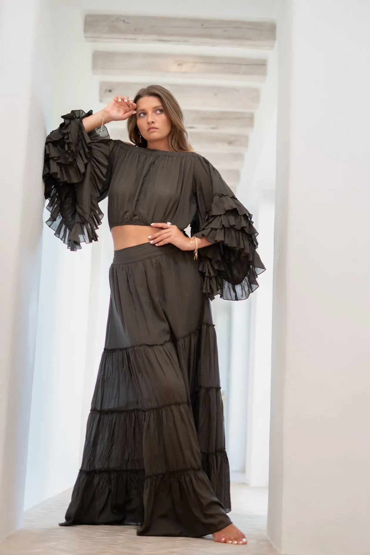 Top Flair Boho Dark Taupe