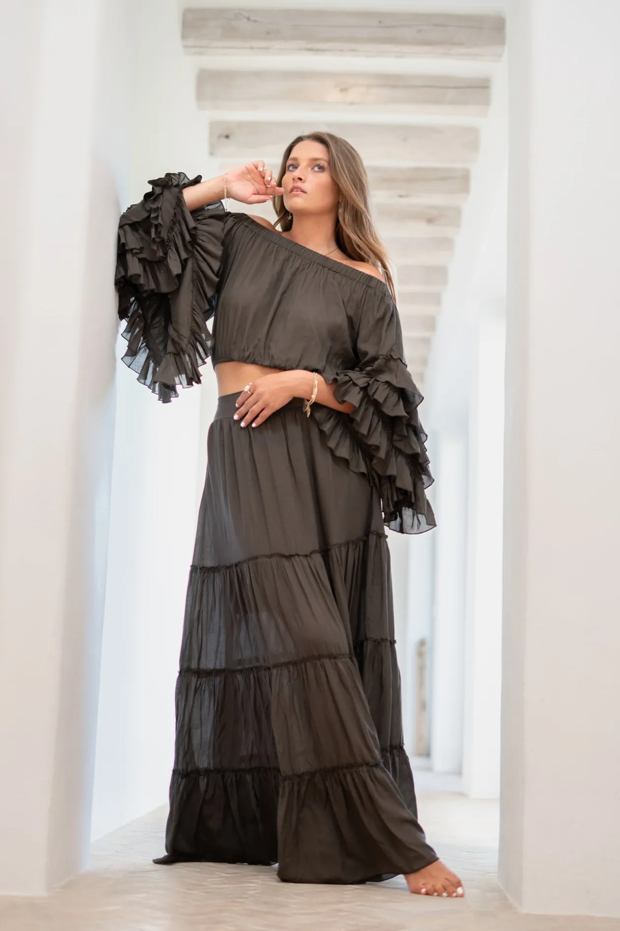 Top Flair Boho Dark Taupe