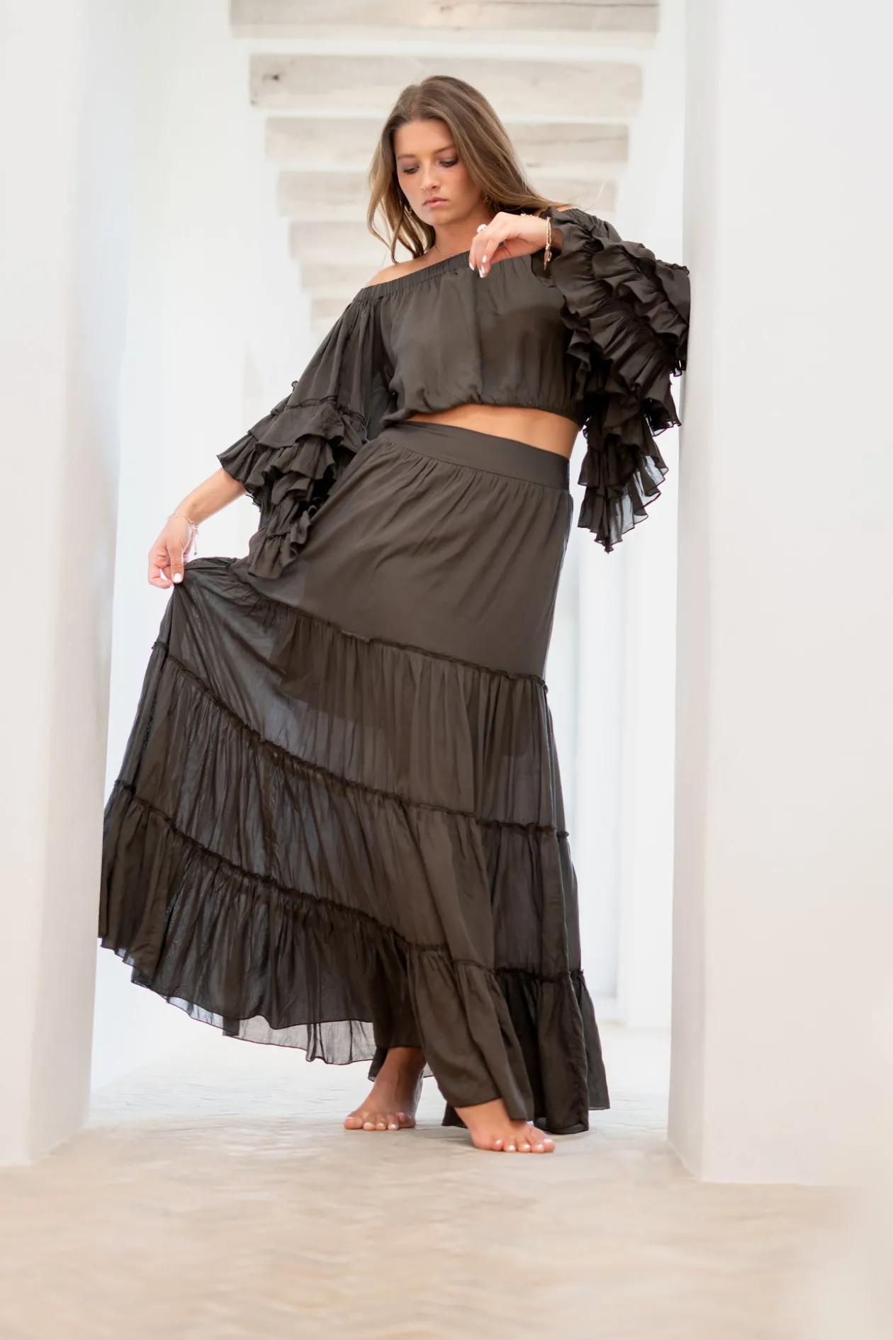 Top Flair Boho Dark Taupe