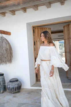 Top Flair Boho Ecru