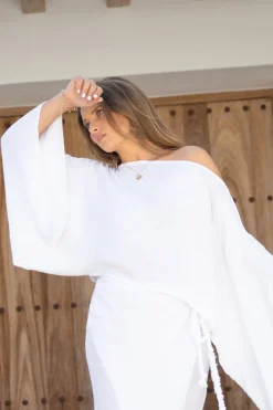 Top Wide Linen Taupe