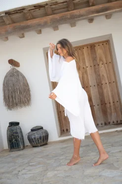 Top Wide Linen White