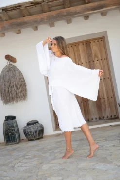 Top Wide Linen White