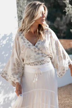 Top Zoia Flower Ivory