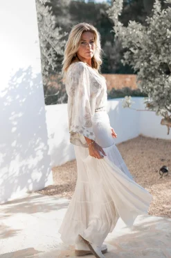 Top Zoia Flower Ivory