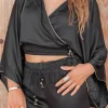Top Zoia Silk Zwart