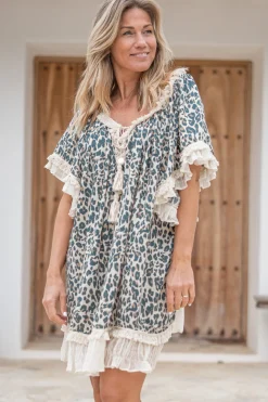 Tunic Ana Leopard Black