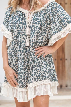 Tunic Ana Leopard Black